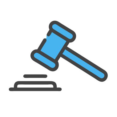 adalet vektörü illüstrasyon renk simgesi