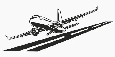 düzlem vektör simgesi. seyahat sembolü