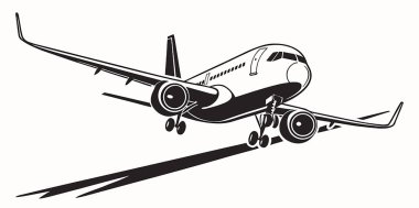 Uçağın arka planındaki uçak.