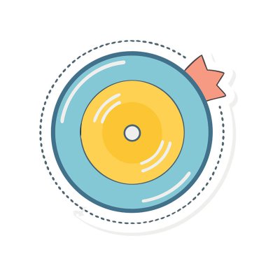 Vinil kayıt simgesinin vektör illüstrasyonu