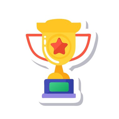 ödül, kupa, ödül, ödül soyut halka renk düz renk ikonu