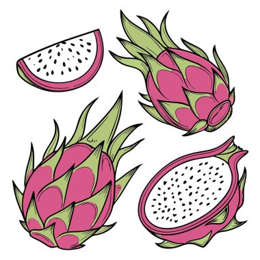 El çizimi ananas seti.