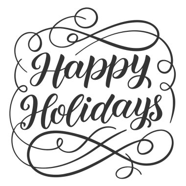 İyi tatiller. Harfler. vektör kaligrafisi.