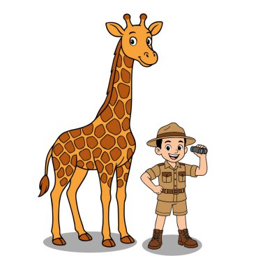 Zürafalı Safari Çocuk çizgi filmi