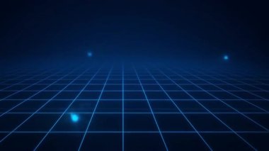 Gelecekçi Mavi 3D Izgara Hareketi Arkaplanı
