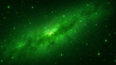 Yeşil Gökada Bulutsusu Arkaplan Canlandırması