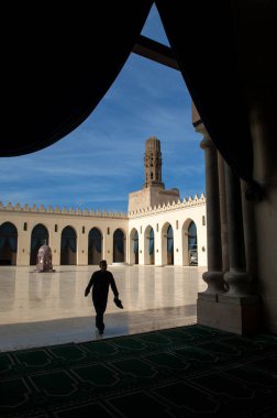 Kahire, Mısır. 18 Aralık 2009. El Hakim 'in Fatimid Camii Amr Allah, İslami Kahire, Mısır, 
