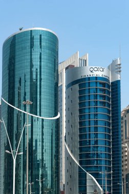 Doha, Katar. 22 Eylül 2019 Doha Finans Merkezi, yasal ve düzenleyici hizmetler sağlayan bir kıyı iş ve finans binası, Katar, GCC, Orta Doğu. 