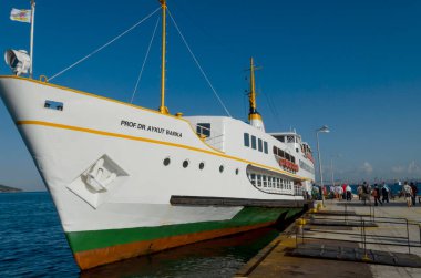 Tekne Büyükşehir Adası, İstanbul, Türkiye 'de. 19 Ağustos 2019