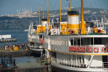 İstanbul, Türkiye 'de tekne. 12 Nisan 2016