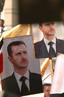 Şam, Suriye. 24 Ekim 2005. Suriye Cumhurbaşkanı 