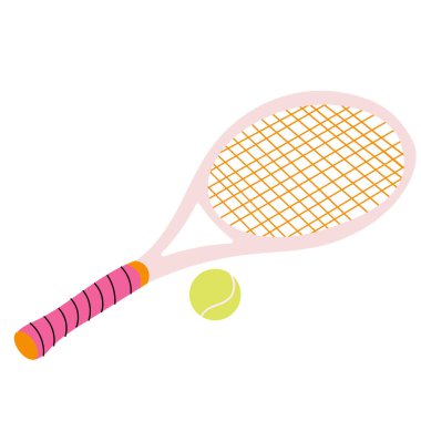 Top ile tenis raketi, Tennisgame sporu için ekipman. Posterler için spor arka planı, dünya tenis turnuvaları için broşürler.