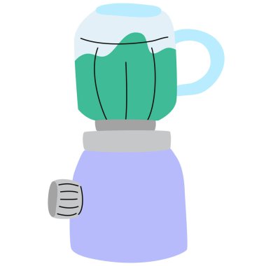 Vektör el blenderda meyve püresi çizdi. Mikserde ya da blender 'da meyve püresi. Titriyor, sağlıklı meyve sularından arınma kokteylleri hazırlıyor..