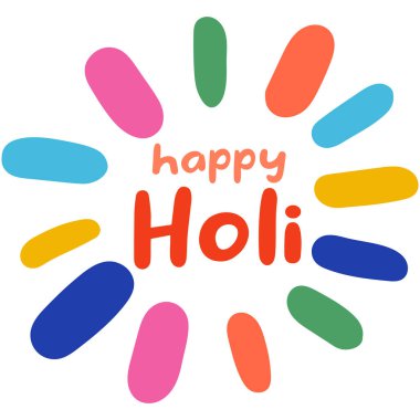 Holi festivali afişi için renkli bir patlama. Hint Holi Festivali.