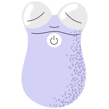 Mikro akım yüz cihazının vektör çizimi. Cilt gerdirme, ton değiştirme ve yaşlanma karşıtı tedavi için güzellik aleti. Ev cilt bakımında ya da profesyonel salonlarda kullanılır..