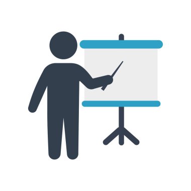 Koyu renk şekil beyaz tahtada sunuluyor.