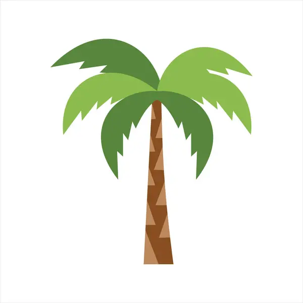 bir palmiye ağacının düz çizimi.