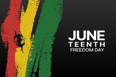 Fırçalarla Bağımsızlık Günü Tasarımı Haziran 'da. hisse illüstrasyonu