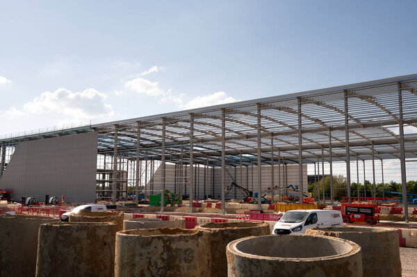 Construction of a Commercial Building. New warehouse Corby, UK.