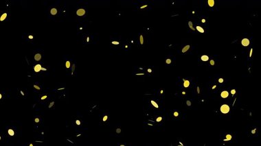 St. Patrick Coin Alpha Channel ile Düşen Animasyon. 4k Canlandırma