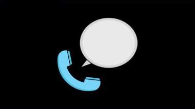 Destek Simgesi Animasyonunu ara. Alfa Kanalı ve Şeffaf Arkaplan ile 4k Canlandırma