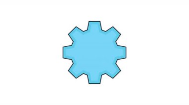 Yaprak Simgesi Canlandırmalı Dişliler. Alfa Kanalı ve Şeffaf Arkaplan ile 4k Canlandırma