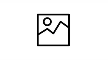 Resim Satırı Simgesi Canlandırması. Alfa Kanalı ve Şeffaf Arkaplan ile 4k Canlandırma