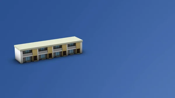 Modelo Arquitectónico Apartamento Tipo Dúplex Espacio Texto Renderizado — Foto de Stock