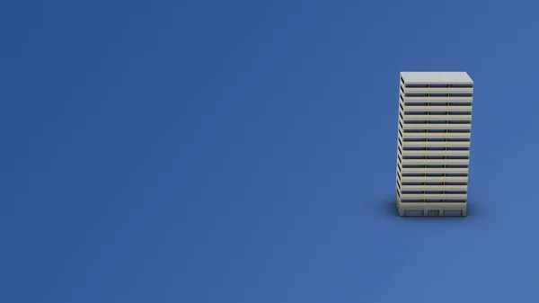 Una Miniatura Grattacielo Edilizia Abitativa Spazio Testo Rendering — Foto Stock