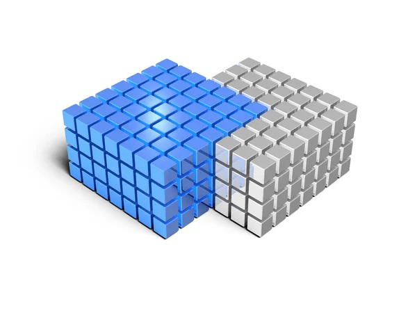 Dois Grupos Que Estão Próximos Outro Azul Branco Cada Estrutura — Fotografia de Stock