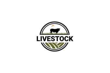 hayvancılık logo vektör şablonu