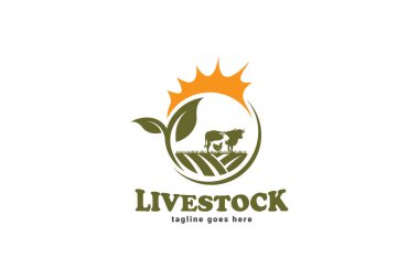 hayvancılık logo vektör şablonu