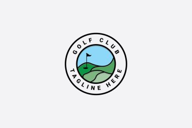 golf kulübü logo vektör şablonu