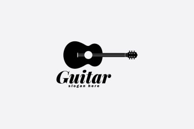 gitar müzik logo vektör şablonu