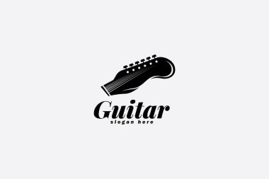 gitar müzik logo vektör şablonu