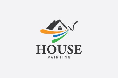 ev boyama logo vektör şablonu