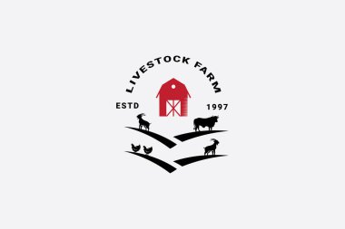 hayvancılık logo vektör şablonu