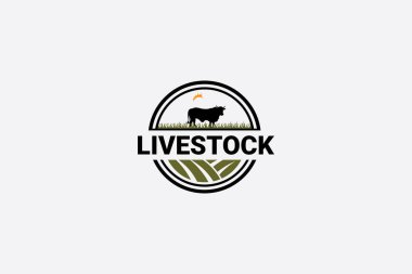 hayvancılık logo vektör şablonu