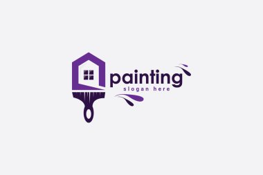 ev boyama logo vektör şablonu