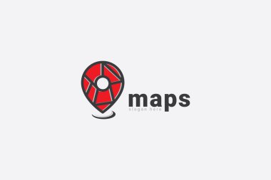 Logo vektör şablonunu haritalar