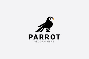 Papağan logo vektör şablonu