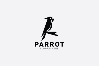 Papağan logo vektör şablonu