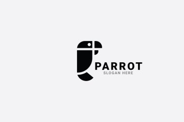Papağan logo vektör şablonu