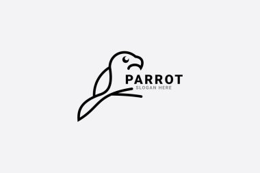Papağan logo vektör şablonu