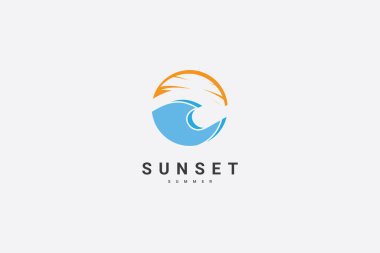 gün batımı logo vektör şablonu