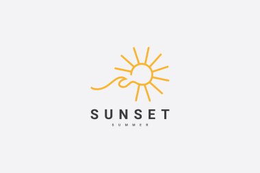 gün batımı logo vektör şablonu