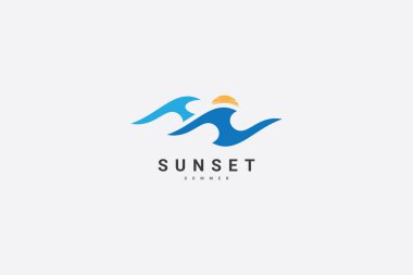 gün batımı logo vektör şablonu