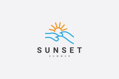 gün batımı logo vektör şablonu