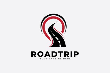 Yol gezisi logo vektör şablonu