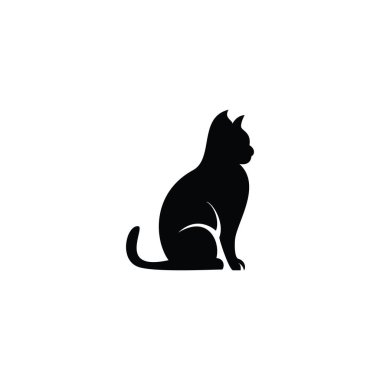 kedi logo vektör şablonu